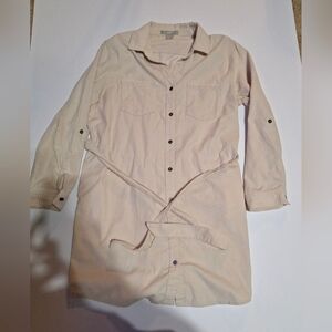 Lucky Brand Light Pink Button-Up Shirt Dress